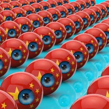 Surveillance concept - 3D Illustration Stock Illustration