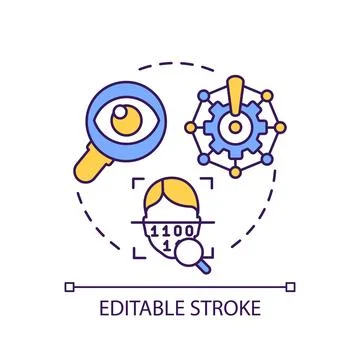 Surveillance concept icon 스톡 일러스트