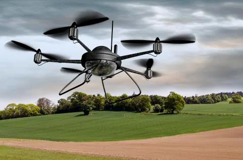 Surveillance drone Stock Illustration