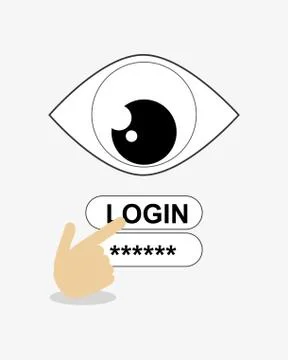 Surveillance eye system security design Stock Illustration