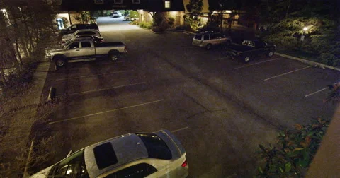Surveillance footage of inn parking lot near Grants Pass, Oregon Stock-Footage 59322542