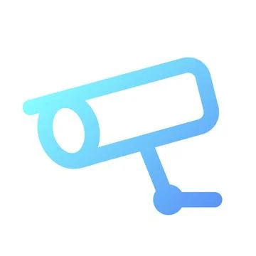 Surveillance pixel perfect gradient linear ui icon Stock Illustration