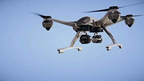 Surveillance quadrocopter Stock Footage 88812178