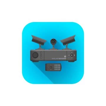 Surveillance recorder Stock Illustration