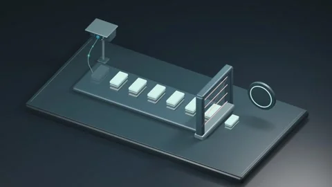 Surveillance records move through a timed data retention gate Stock Footage 346168534