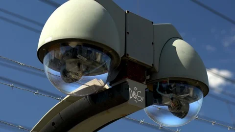 Surveillance State Camera during self isolation and government lock down Video stock 93887536