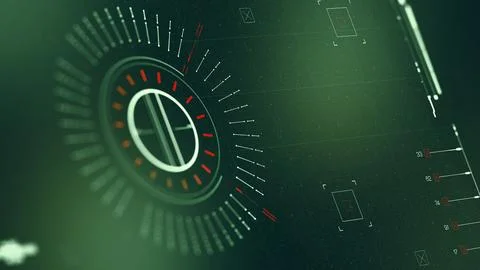 Surveillance system interface showing facial recognition data and analysis tools Stock Illustration