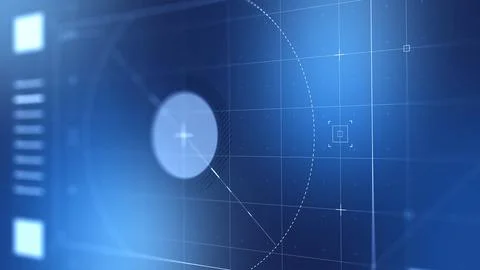 Surveillance technology with facial recognition software in use for security Stock Illustration