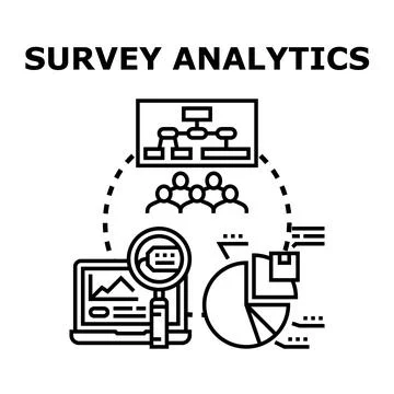 Survey analytics concept vector illustrating data research Stock Illustration