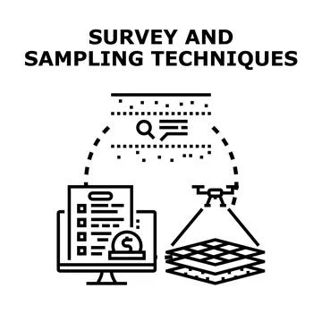 Survey and sampling techniques for data analysis concept Stock-Illustration