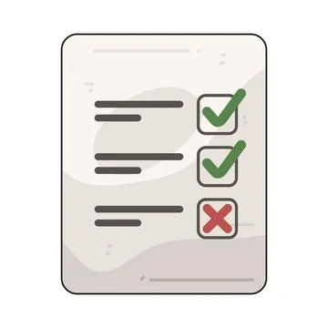 Survey answer illustration Illustrazione stock