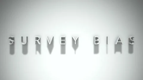 Survey Bias 3D title animation with shadows on a white background Stock Footage 296497232