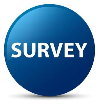 Survey blue round button Stock Illustration