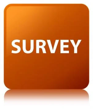 Survey brown square button 스톡 일러스트