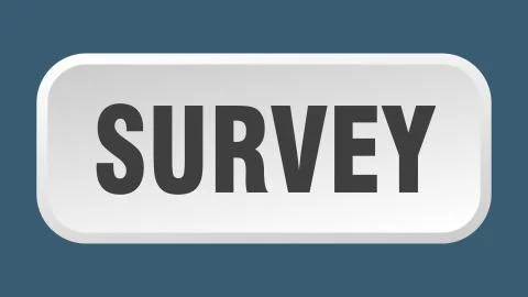 Survey button. survey square 3d push button Stock Illustration