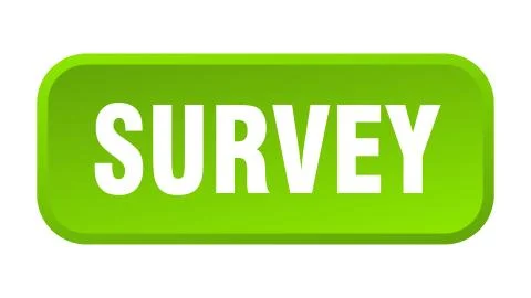 Survey button. survey square 3d push button Illustrazione stock