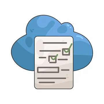 Survey cloud illustration Stock Illustration