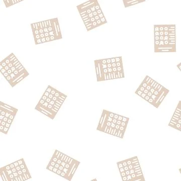 Survey customer testimonial glyph vector seamless pattern Stock Illustration