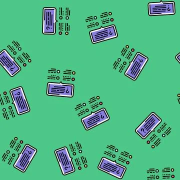 Survey customer testimonial vector seamless pattern Stock Illustration