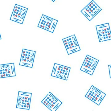 Survey customer testimonial vector seamless pattern Stock Illustration
