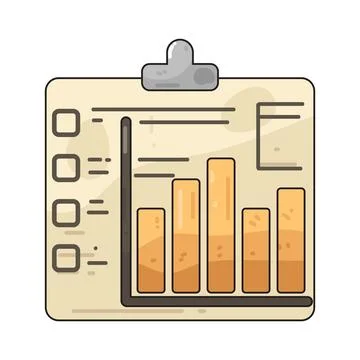 Survey data illustration Stock Illustration