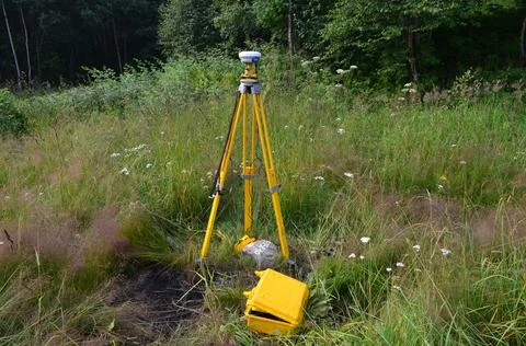 Survey data tool - GNSS receiver 库存照片