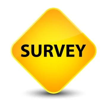 Survey elegant yellow diamond button Stock Illustration