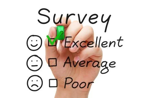 Survey excellent evaluation 스톡 사진