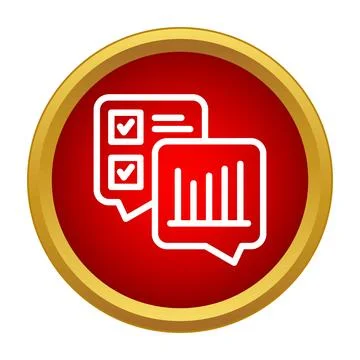 Survey feedback and data analytics report icon Stock Illustration