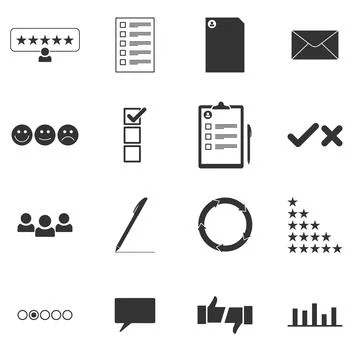 Survey feedback information analysis icon Stock Illustration