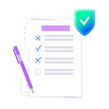 Survey form document Stock Illustration