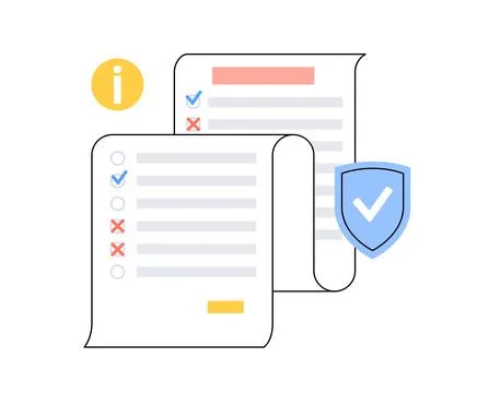 Survey form document Stock Illustration