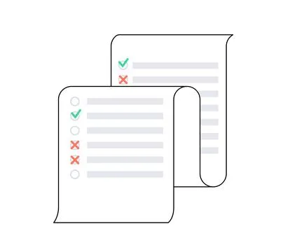 Survey form document Stock Illustration