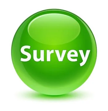 Survey glassy green round button イラスト素材