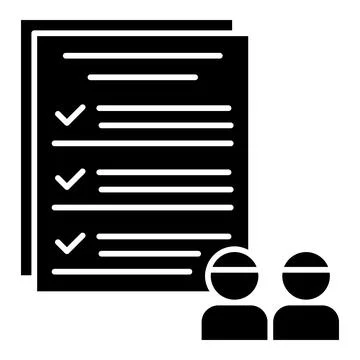 Survey Glyph Icon Stock Illustration