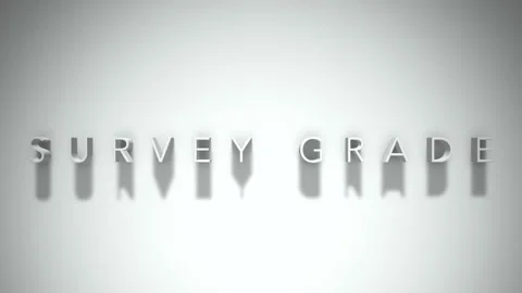 Survey grade 3D title animation with shadows on a white background Stock Footage 297904768