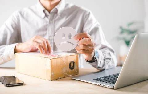 Survey highlights customer experience feedback, showing dissatisfaction wit.. Stock Photos