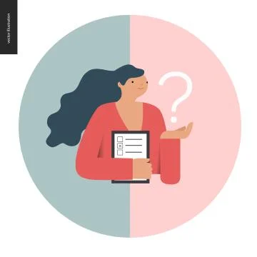 Survey icon in a circle Stock Illustration