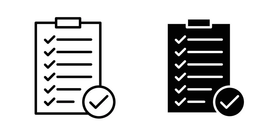 Survey icon for design projects and web UI Ilustração Stock