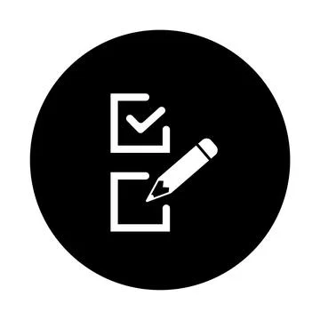 Survey icon in flat style. Questionnaire symbol Stock Illustration