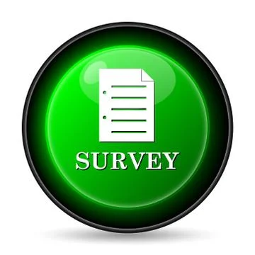  survey icon. internet button on white background.. Illustrazione stock