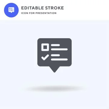 Survey icon vector, filled flat sign, solid pictogram isolated on white, logo Illustrazione stock