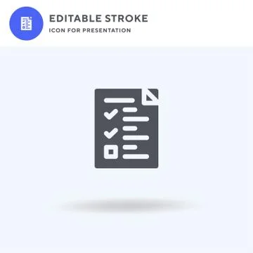 Survey icon vector, filled flat sign, solid pictogram isolated on white, logo Stock Illustration