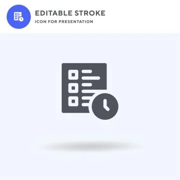 Survey icon vector, filled flat sign, solid pictogram isolated on white, logo Stock Illustration