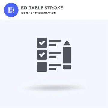 Survey icon vector, filled flat sign, solid pictogram isolated on white, logo Stock Illustration