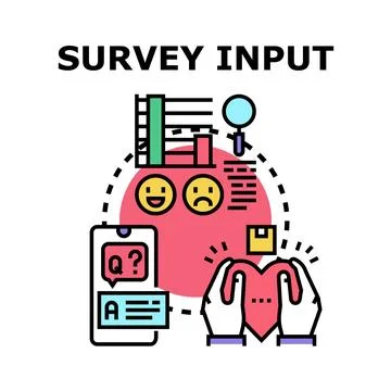 Survey input vector concept collecting customer feedback Stock Illustration