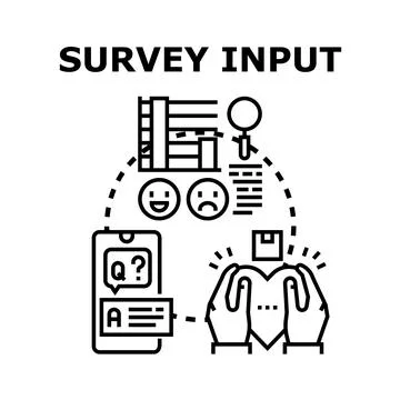 Survey input vector concept collecting customer feedback Stock Illustration