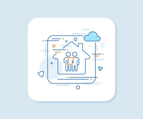 Survey line icon. Contract application sign. Agreement document. Vector イラスト素材