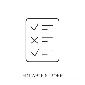 Survey line icon Stock Illustration