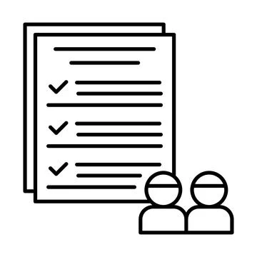 Survey Line Icon Stock Illustration